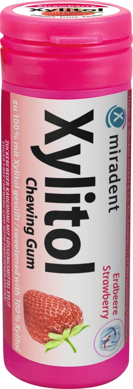 Xylitol Chewing Gum Display 12 Dosen x 30 Stück Erdbeere