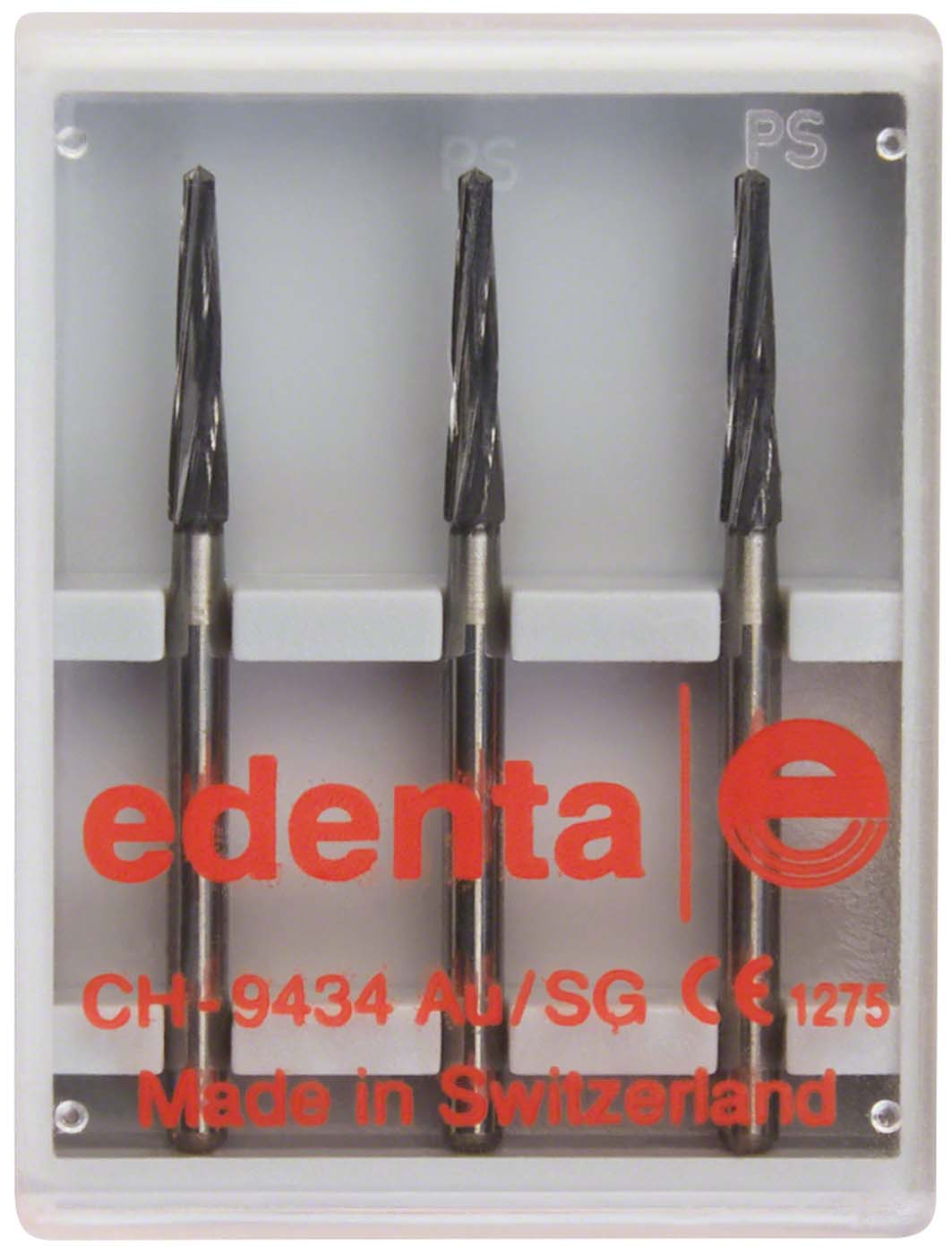 Chirurgie Knochenfräser HM C267 Packung 3 Stück FG XL, Figur 210, 9 mm, ISO 016 Chirurgie Knochenfräser HM C267 Edenta