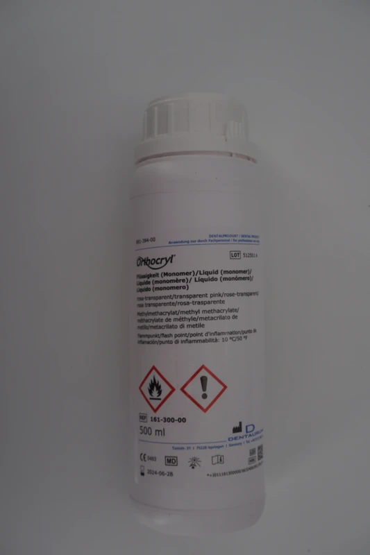 Orthocryl® Flüssigkeit Flasche 500 ml Flüssigkeit rosa-transparent