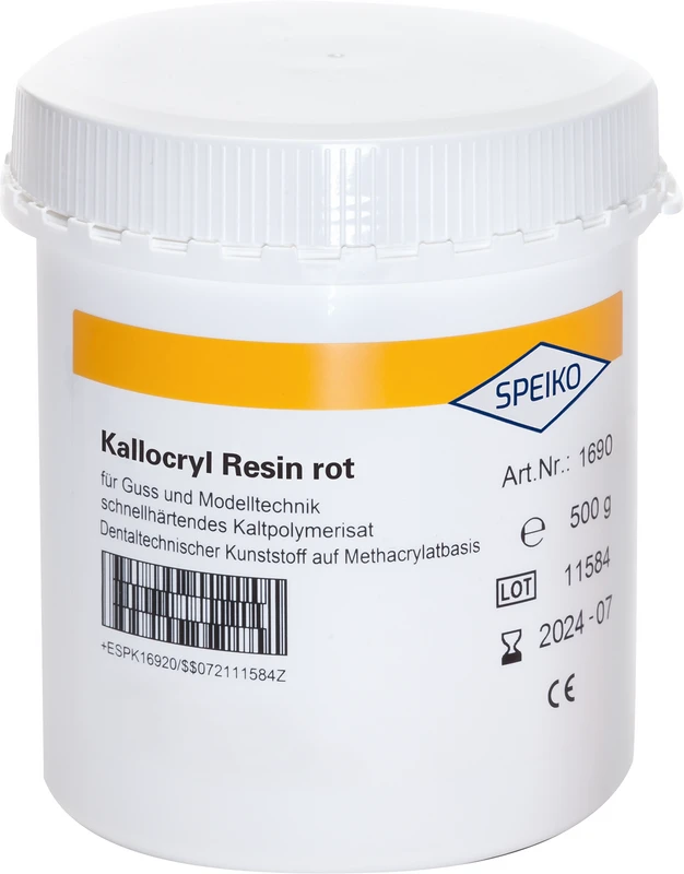 Kallocryl® Resin rot Flasche 500 g Pulver rot