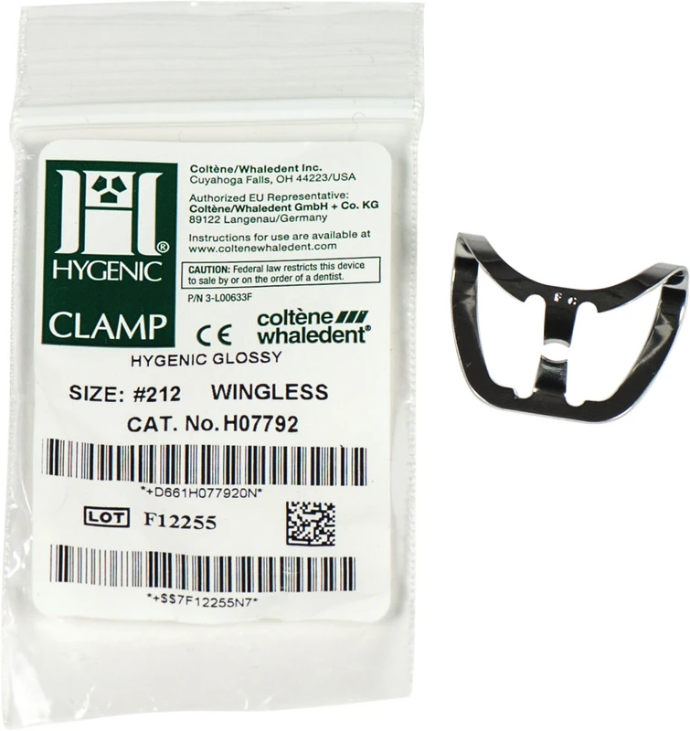 HYGENIC® Dental Dam Klammern Stück Klammer ohne Flügel für Frontzähne, 212