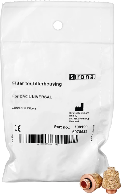 DAC Universal Filter Packung 6 Stück für graues Gerät
