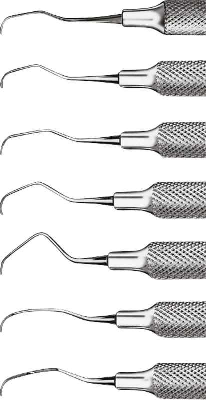 ErgoTouch Gracey-Küretten Stück Figur 13-14, ErgoTouch Griff, OK + UK
