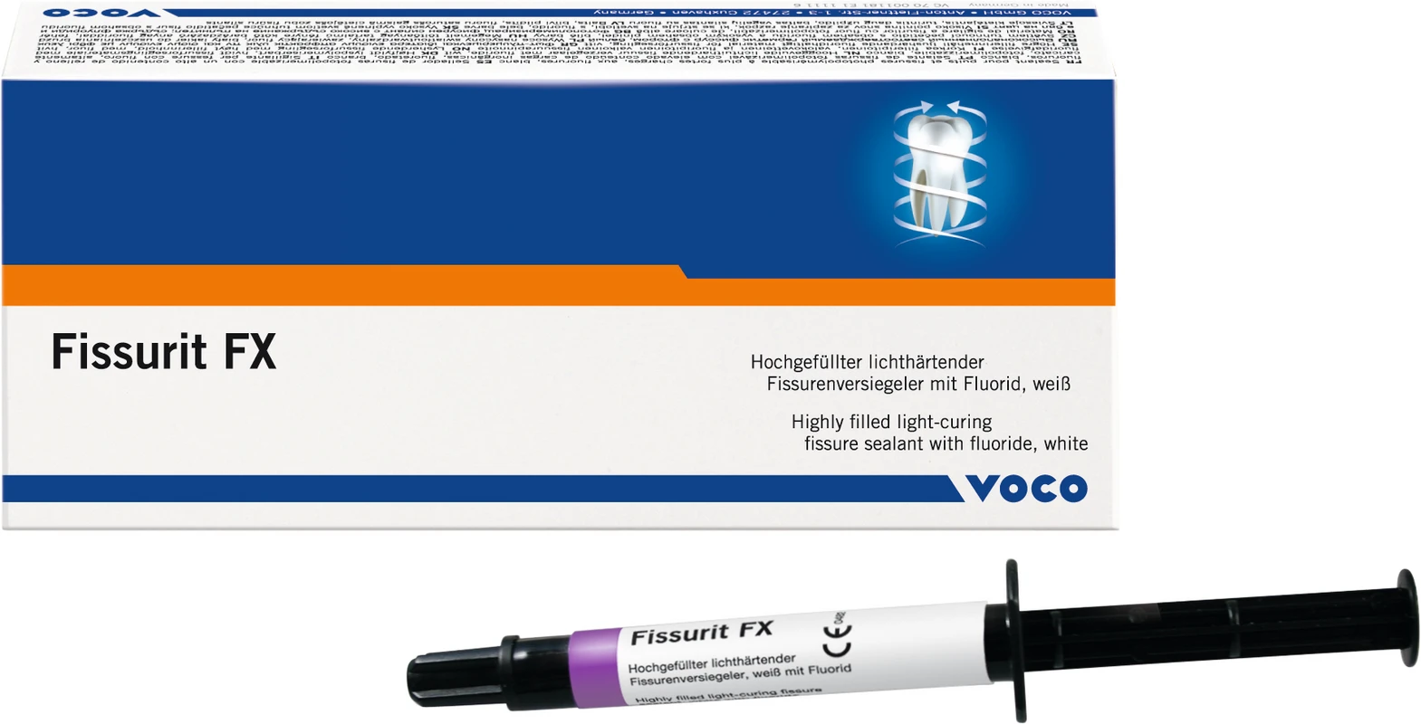 Fissurit® FX Packung 2 x 2,5 g Spritze weiß, Applikationskanülen Typ 40