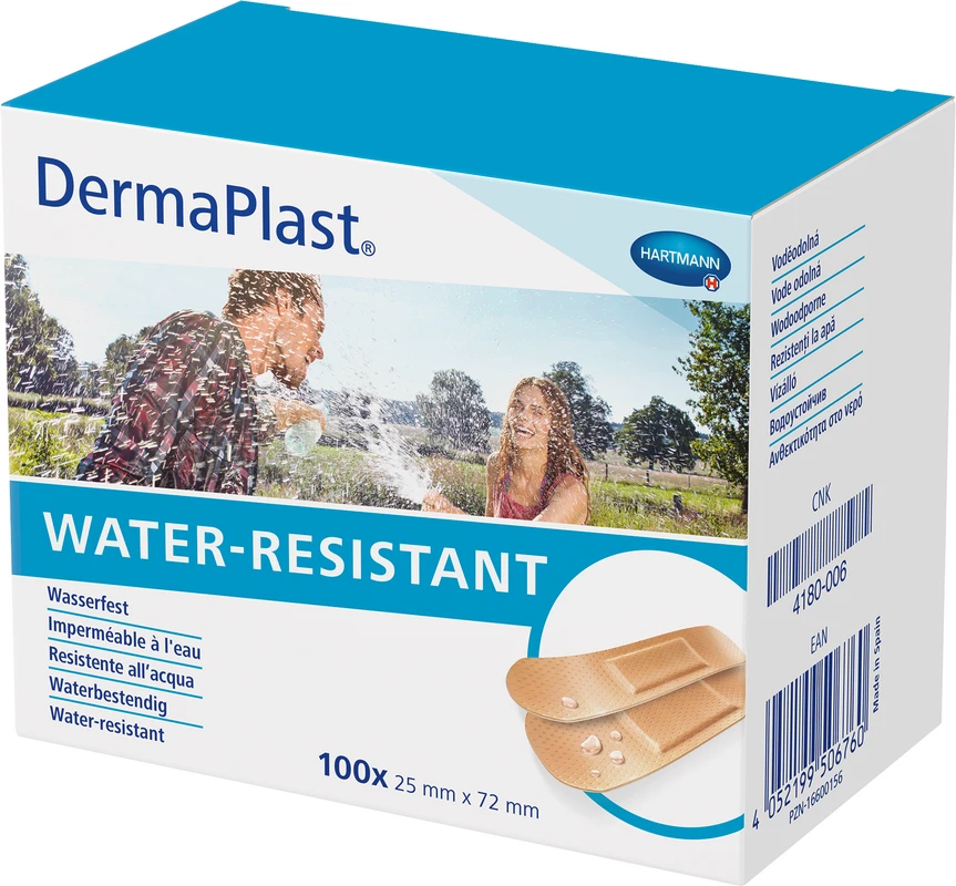 DermaPlast® WATER-RESISTANT Packung 100 Stück 25 x 72 mm