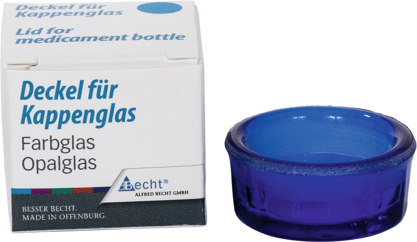 Kappengläser aus Buntglas Stück Ersatz-Deckel blau