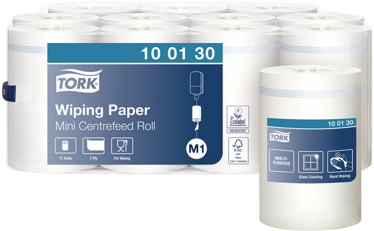 TORK® Mehrzweck Papierwischtücher M1/M2 System Karton 11 Stück MINI 1-lagig, 120 m x 21,5 cm