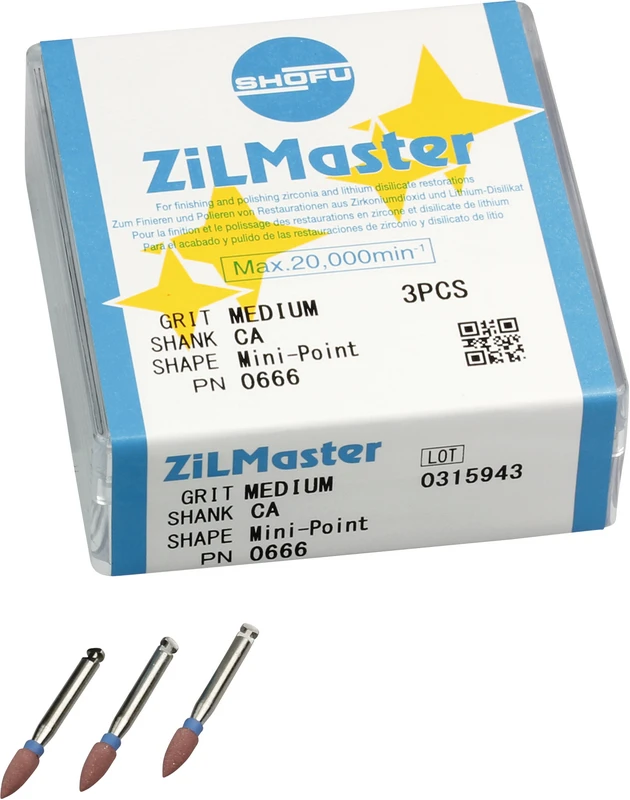 ZiLMaster Packung 3 Stück blau mittel, RA, Figur Minispitze, ISO 030