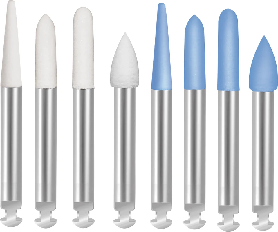 EVE PROPHYCLEAN® Packung 10 Stück blau grob, RA, Figur zylindrisch, lang, Stirn flammenförmig, 2,35 x 7 mm
