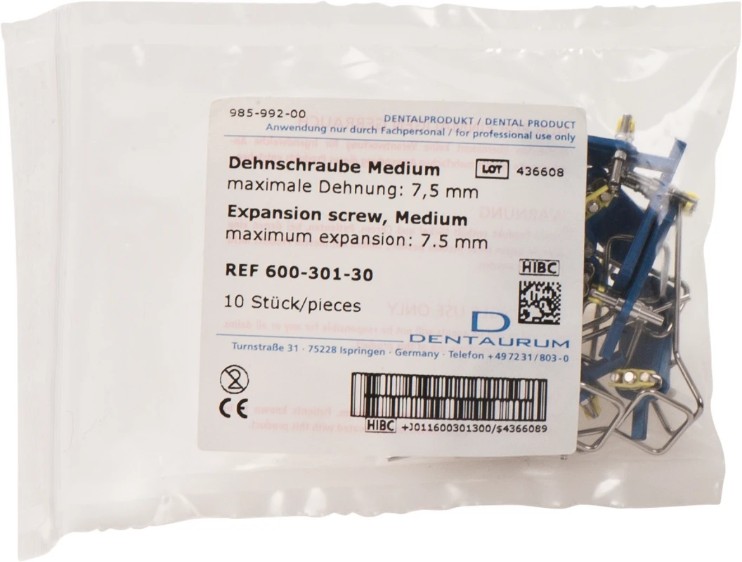 Dehnschrauben Edelstahl Packung 10 Schrauben medium, Maximale Dehnung 7,5 mm