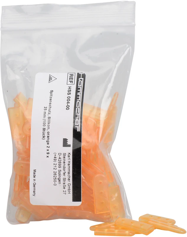 Spitzenschutz Packung 100 Stück orange, 2 x 9 x 25 mm