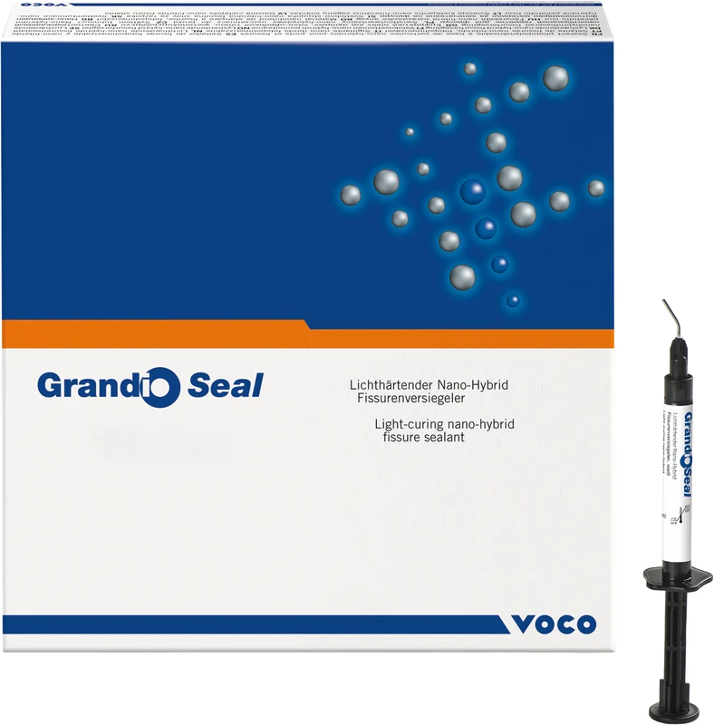 Grandio Seal Set 5 x 2 g Spritze, 5 ml Vococid Gel Spritze, Kanülen Typ 45, Zubehör