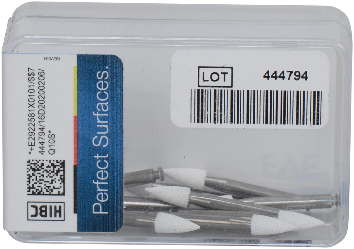 EVE COMPOSOFT Packung 10 Stück weiß grob, RA, Figur kleine Spitze, 3 x 7,5 mm