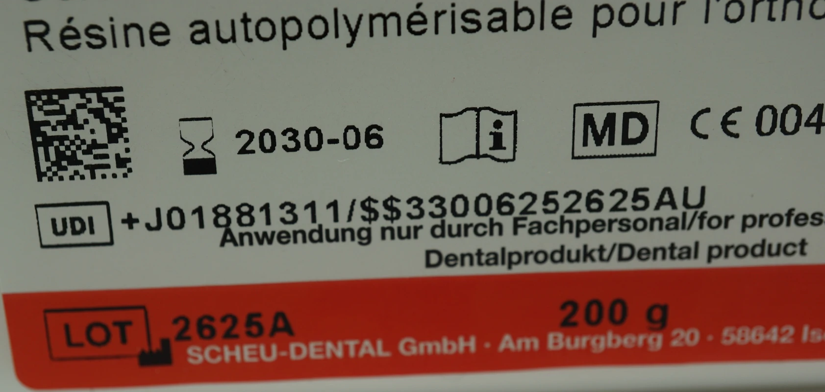 STEADY-RESIN PULVER SCHEU-DENTAL