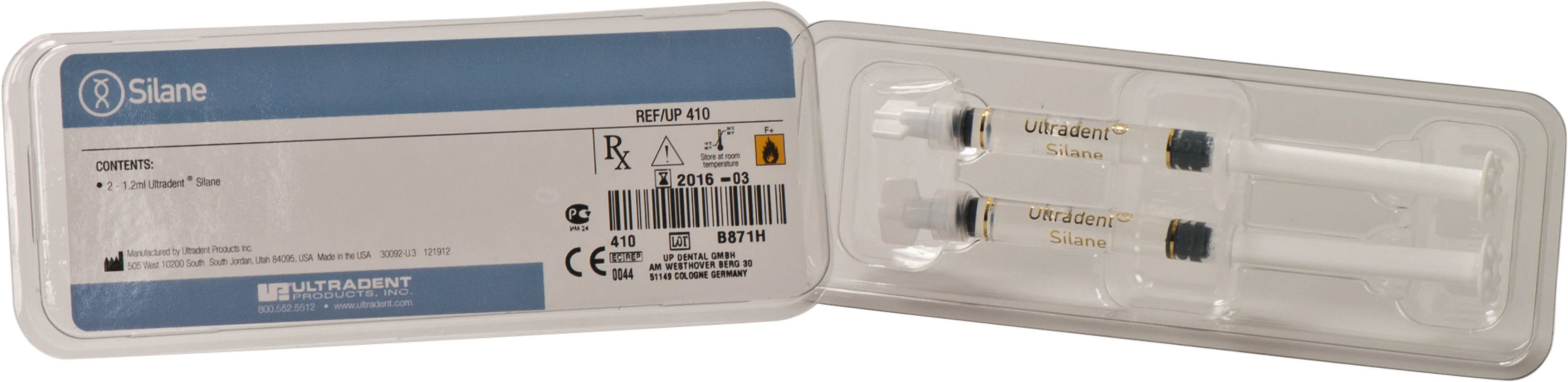 Ultradent™ Porcelain Etch & Silane Nachfüllpackung 2 x 1,2 ml Spritze Silane