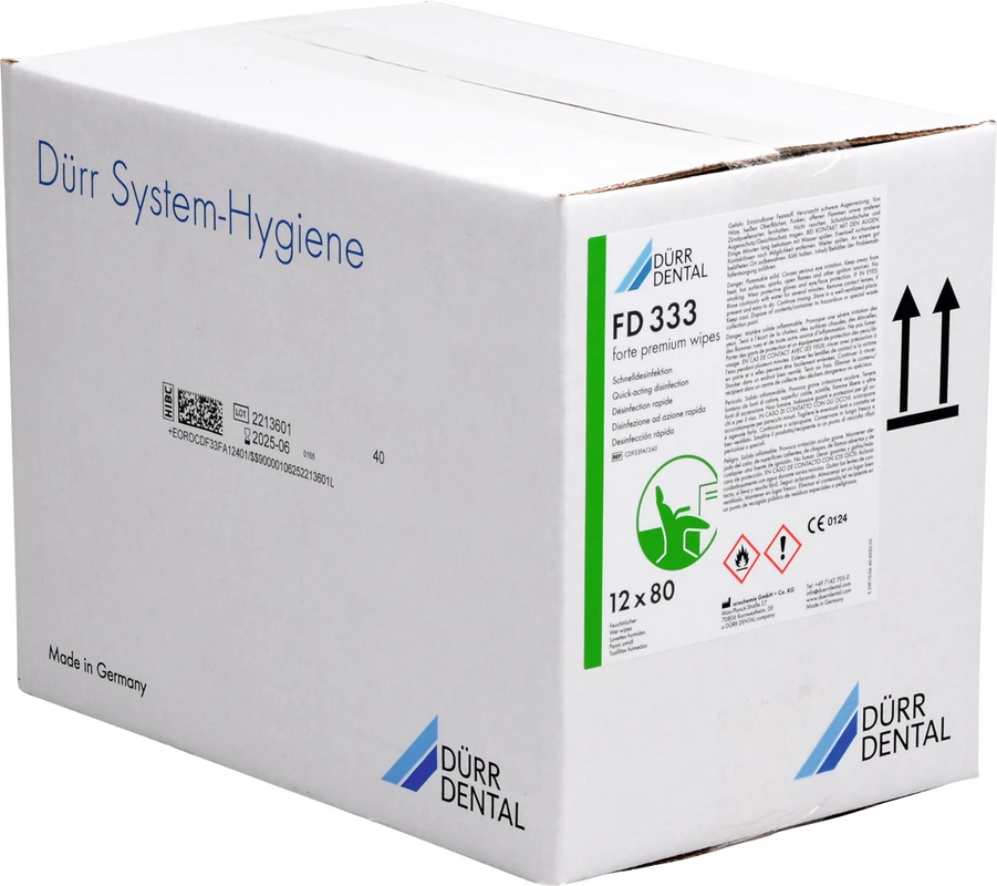 FD 333 forte premium wipes Flächen-Desinfektion Nachfüllpackung 12 x 80 Stück