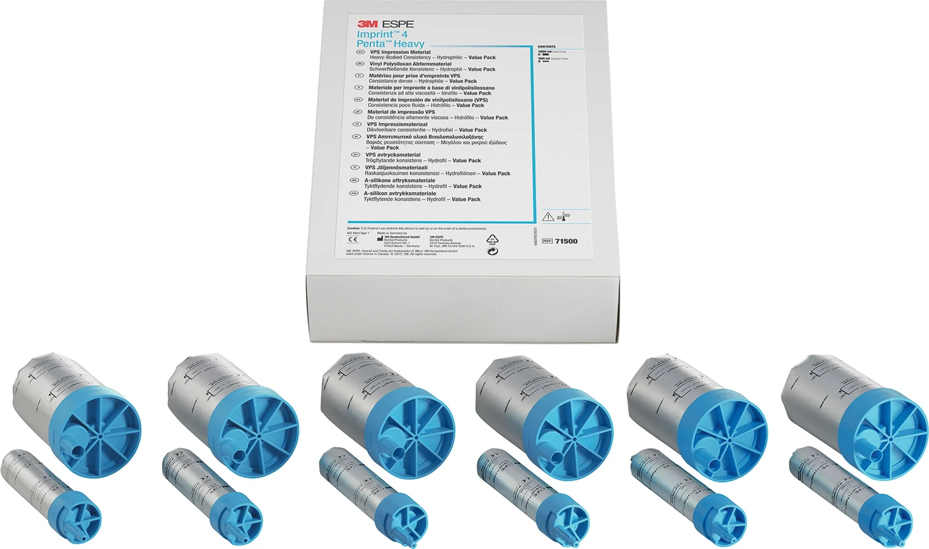 Imprint™ 4 Penta™ Heavy Value Pack 6 x 300 ml Basispaste, 6 x 60 ml Katalysator Heavy