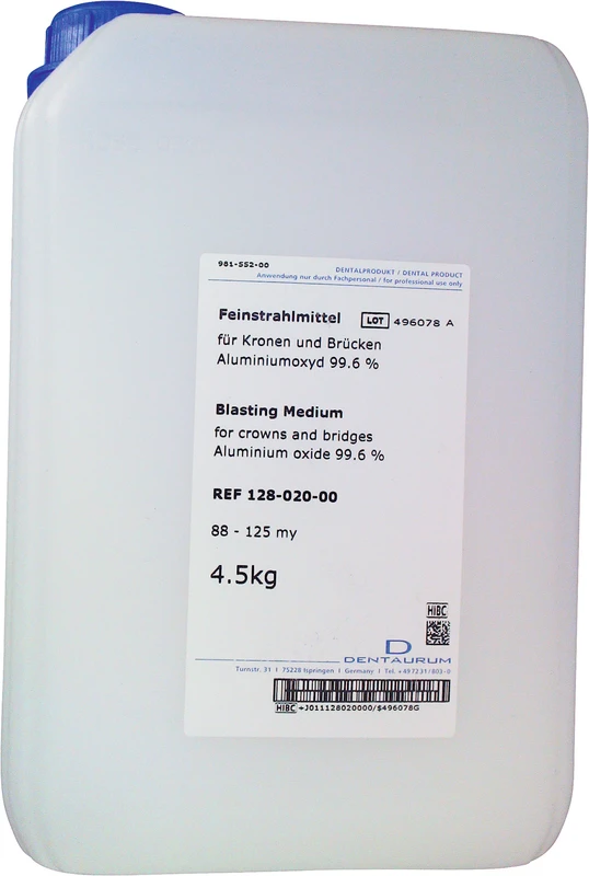Aluminiumoxyd Kanister 4,5 kg weiß, 88 - 125 &micro;m, Körnung 100