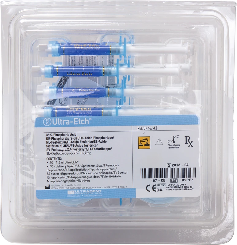 Ultra-Etch™ Kit 20 x 1,2 ml Spritze, 40 Blue Micro Tips