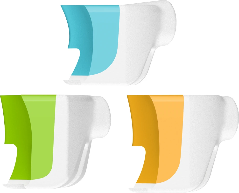 Strata-G™ Teilmatrizen-Ringe Set 3 Stück (1 x breit-grün, 1 x lang-orange, 1 x kurz-blau)