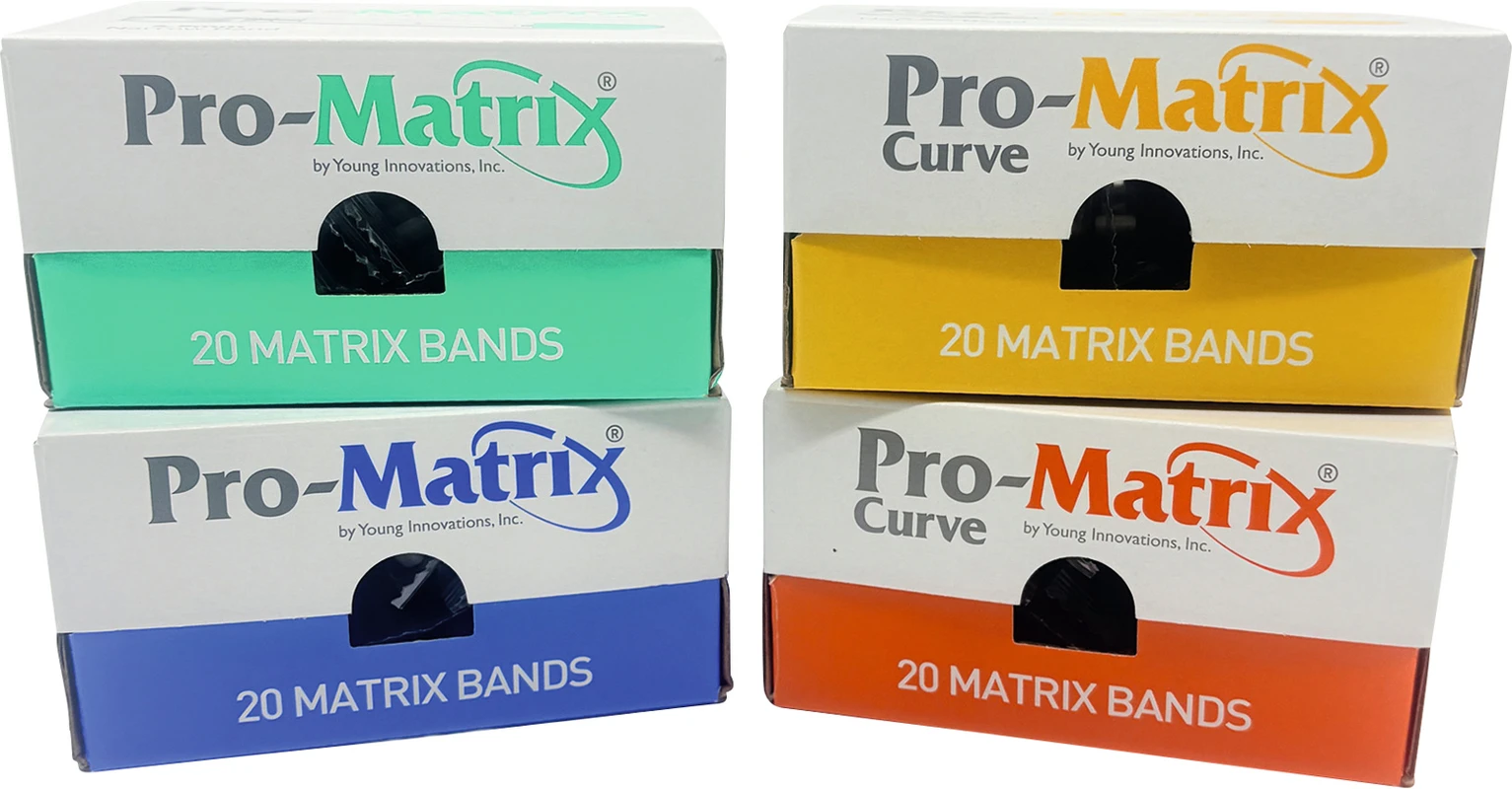Pro-Matrix® Matrizenband Packung 20 Stück gebogen breit, 6 mm, orange