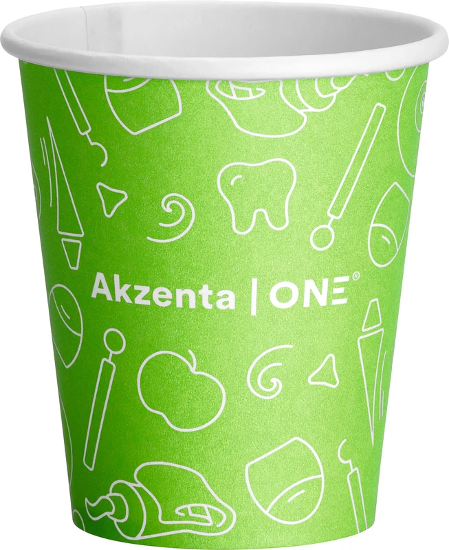 Akzenta ONE Pappbecher Karton 20 x 50 Stück fresh green, 200 ml