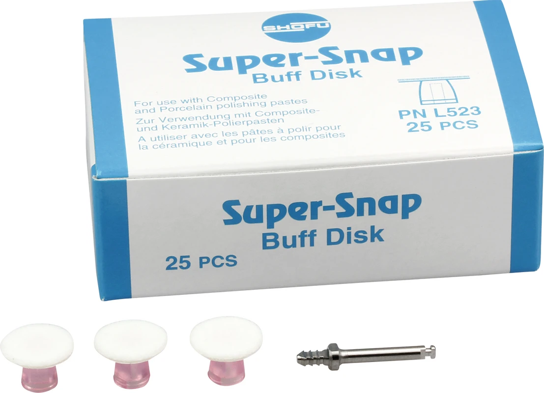 Super-Snap® Buff Disk Packung 25 Stück, 1 Mandrell RA