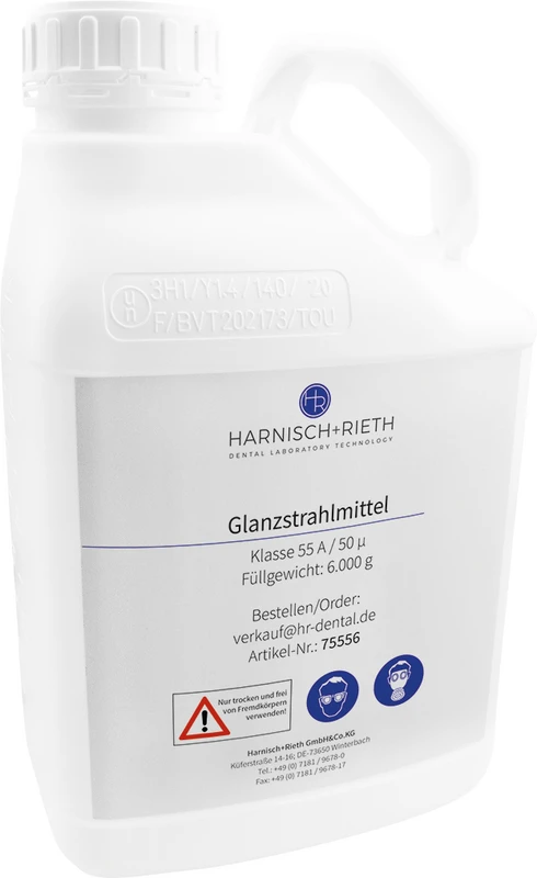 Glanzstrahlmittel Flasche 6 kg 50 mµ Glanzstrahlmittel Harnisch & Rieth