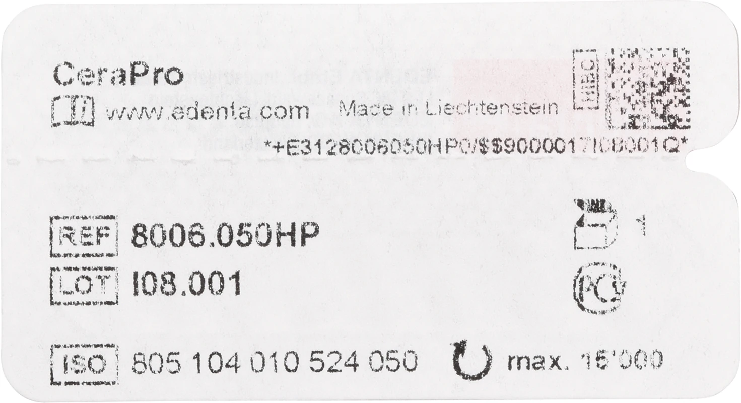 CeraPro Stück blau mittelgrob HP, Figur 010, 2 mm, ISO 035