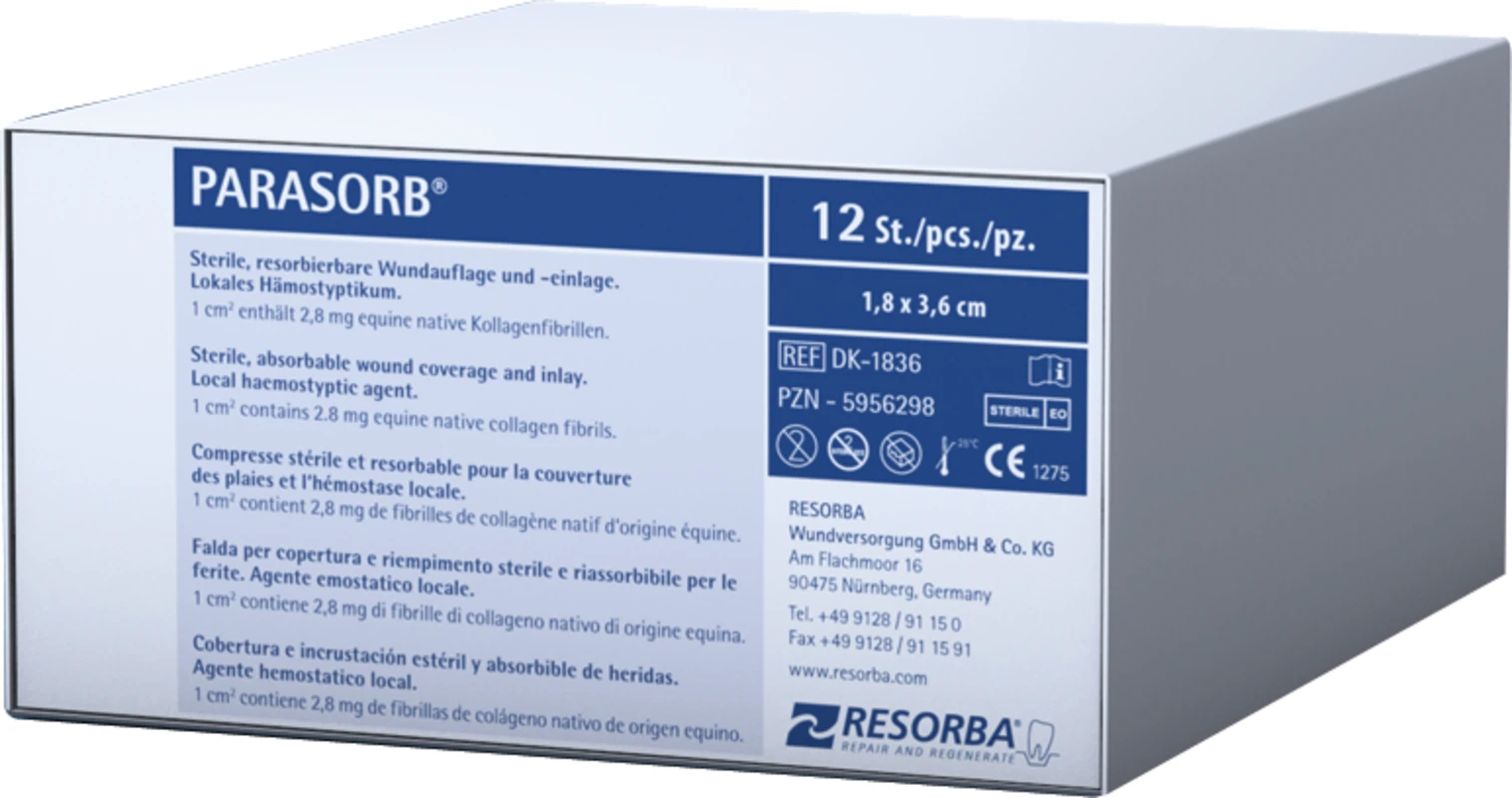 PARASORB® Fleece Packung 12 Stück 1,8 x 3,6 cm