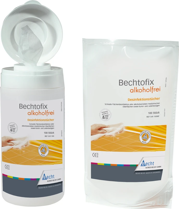 Bechtofix alkoholfrei Nachfüllbeutel 100 Stück 14 x 20 cm Bechtofix alkoholfrei Becht