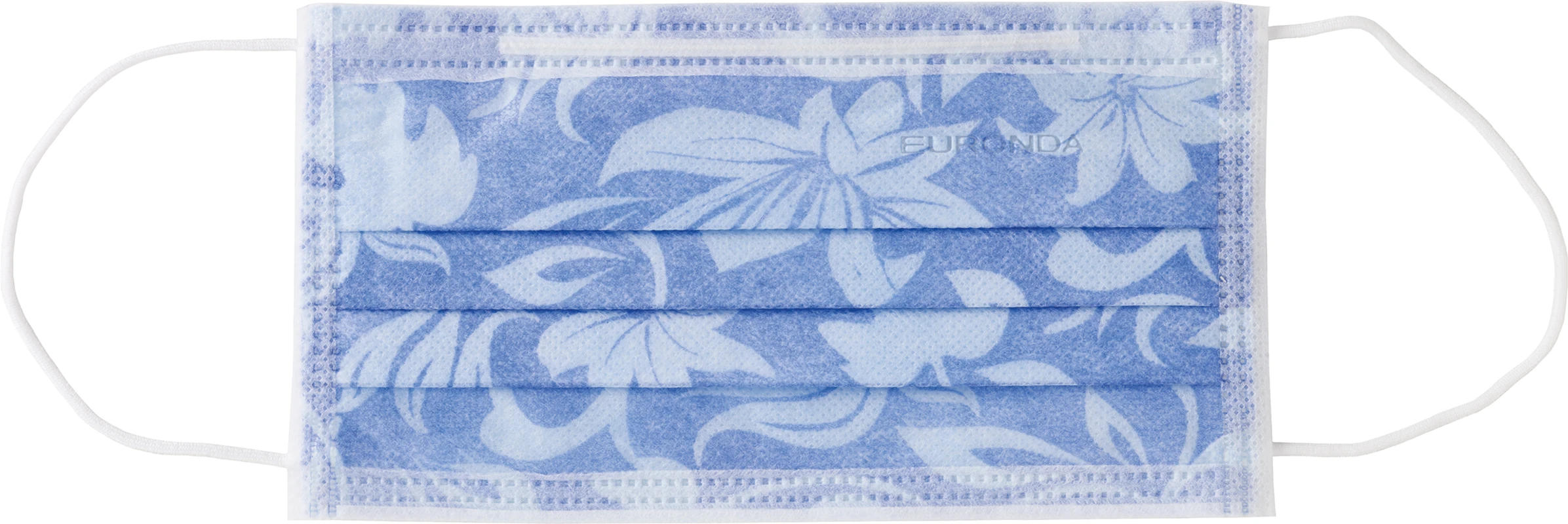 Monoart® Mundschutz Flower Spenderbox 50 Stück mit Gummizug, blau