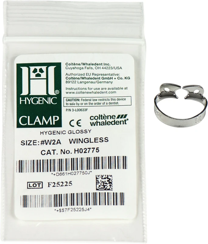 HYGENIC® Dental Dam Klammern Stück Klammer ohne Flügel für Prämolaren, UK, W2A