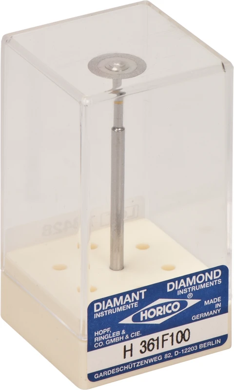 Diamantscheiben 361 Stück doppelseitig, flexibel, gelb extra fein, HP, Figur 361 F, 0,18 mm, ISO 100