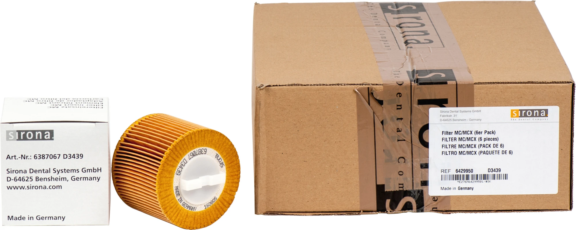 CEREC® MC/MC X Filter Packung 6 Filter CEREC® MC/MC X Filter Dentsply Sirona