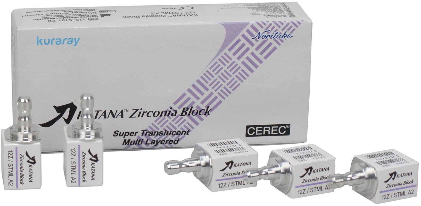 KATANA™ Zirconia Block Packung 5 Stück Größe 12Z, A2