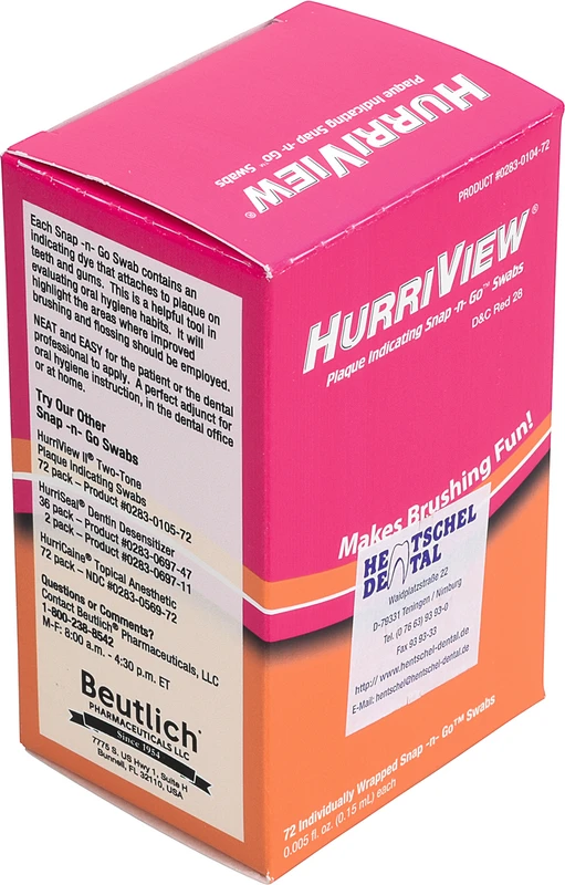 Hurriview II Plaque Indicator Packung 72 Stück pink