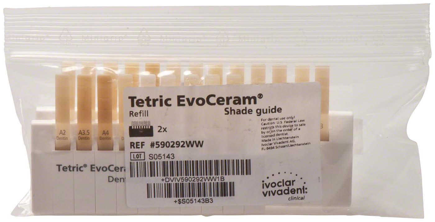 Tetric® EvoCeram® Farbschlüssel Ivoclar Vivadent