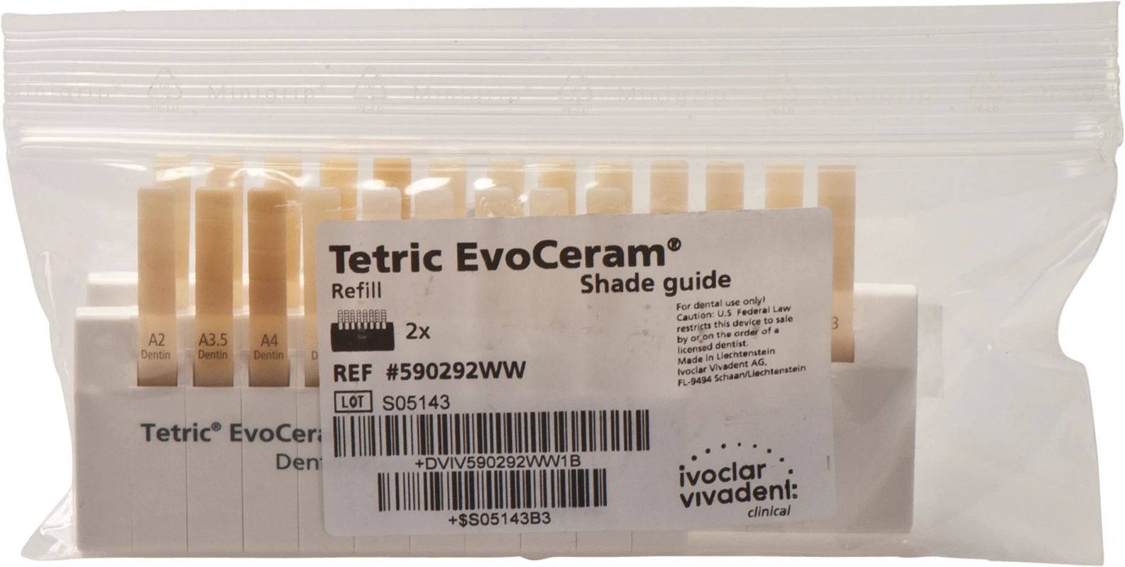 Tetric® EvoCeram® Farbschlüssel Ivoclar Vivadent