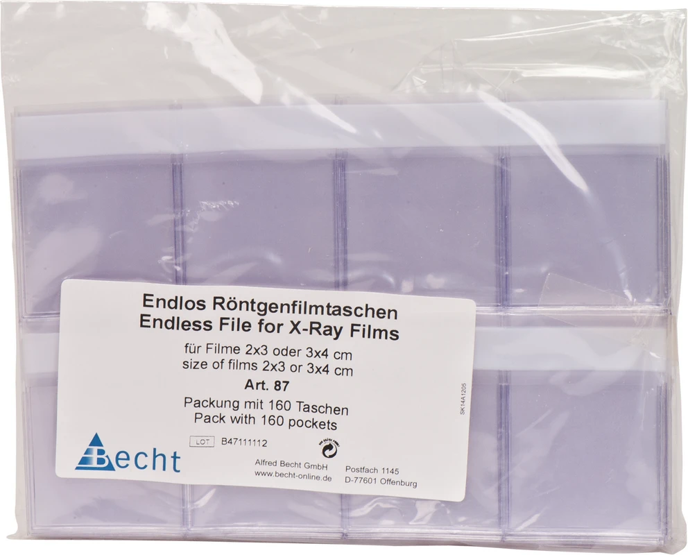 Endlos Röntgenfilmtaschen Packung 160 Stück