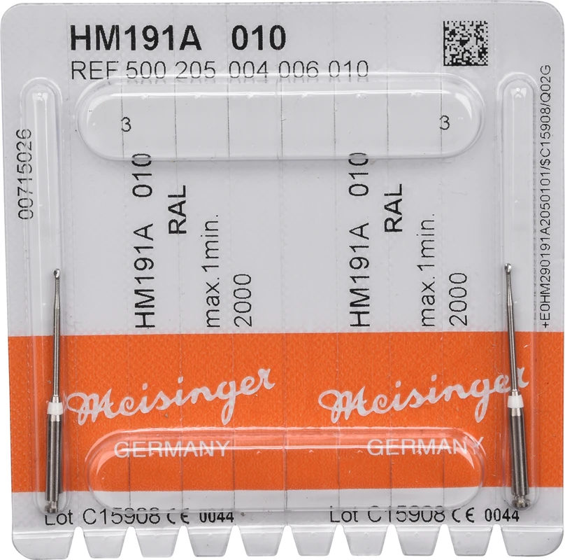 Endo Access Bur 191A Packung 2 Stück weiß, RAL, Figur 004, Kopf: 16 mm, Total: 31 mm, ISO 010