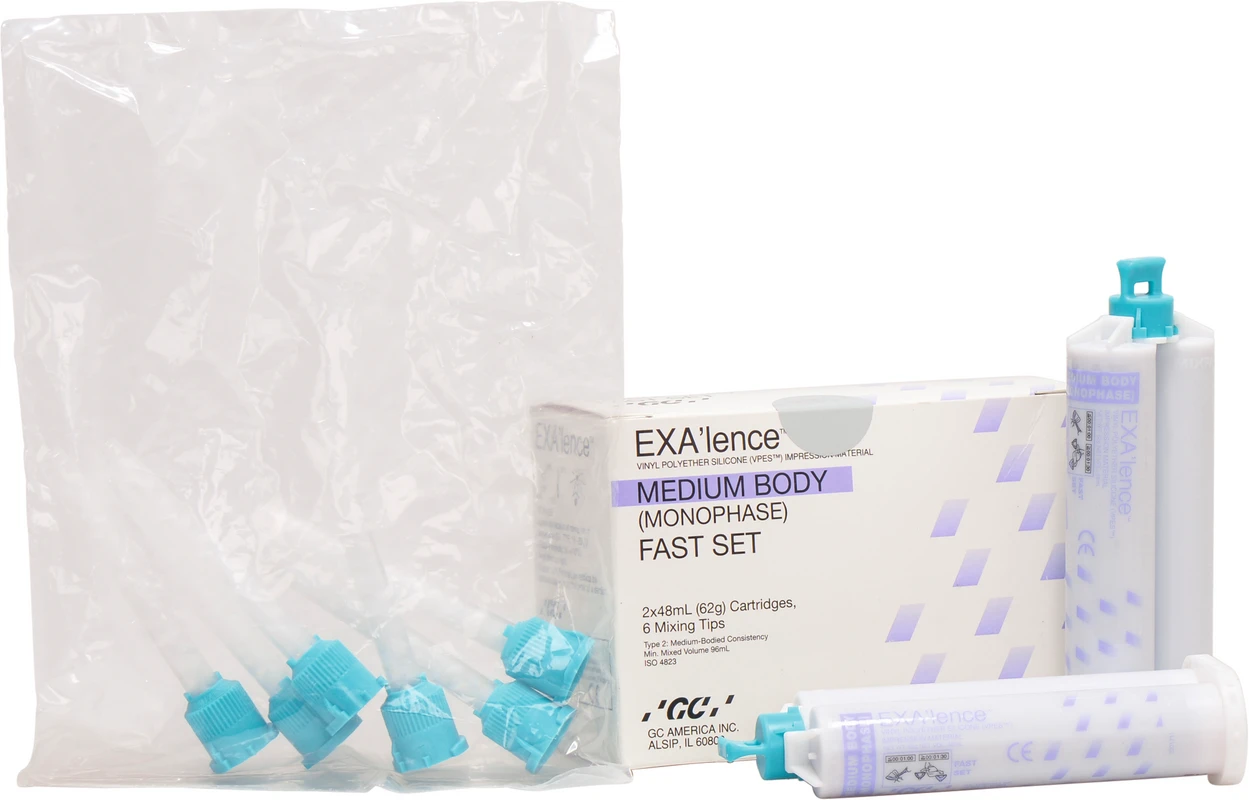 GC EXA'lence™ Refill Packung 2 x 48 ml Doppelkartusche Medium Body Fast, Zubehör