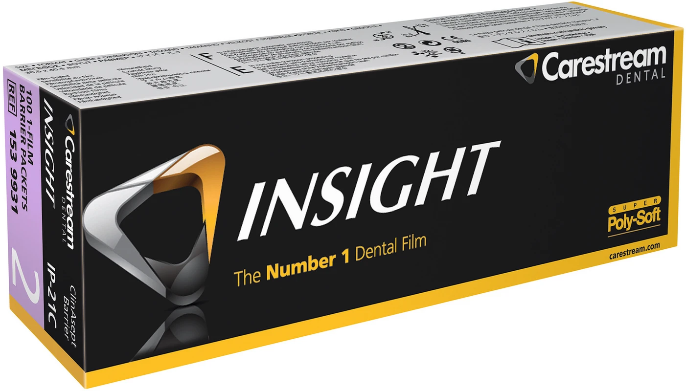 INSIGHT Periapical Film Papierpackung 100 Einzelfilme 3,1 x 4,1 cm, IP-21C INSIGHT Periapical Film Carestream HEALTH