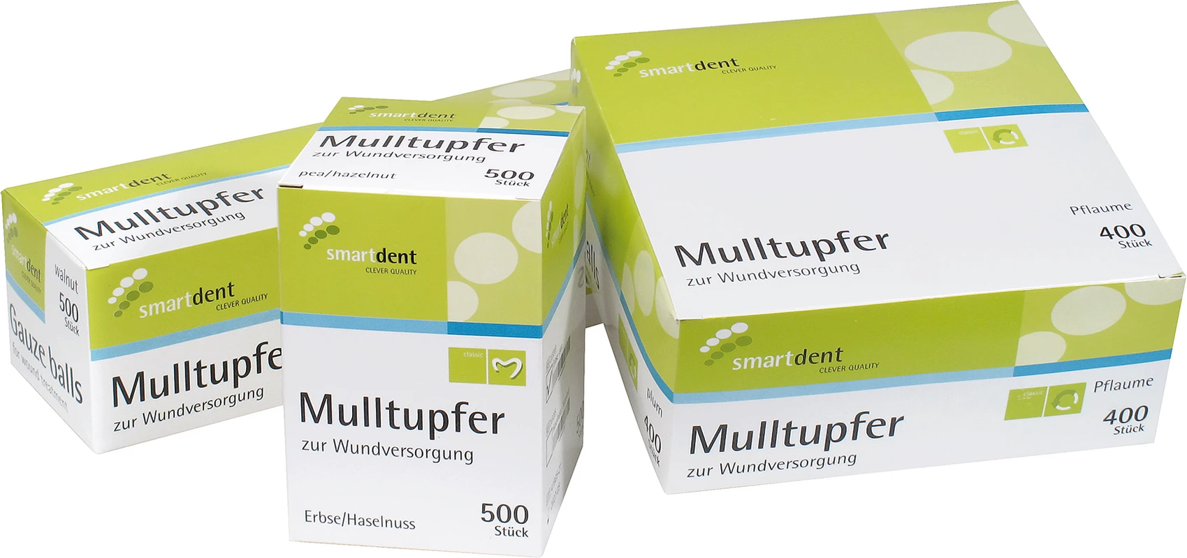 smart Mulltupfer unsteril Packung 400 Stück Pflaume