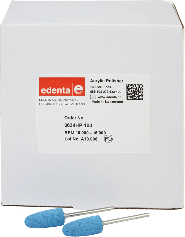 Acrylic Polisher Packung 100 Stück, blau, HP, Figur 273, 24 mm, ISO 100