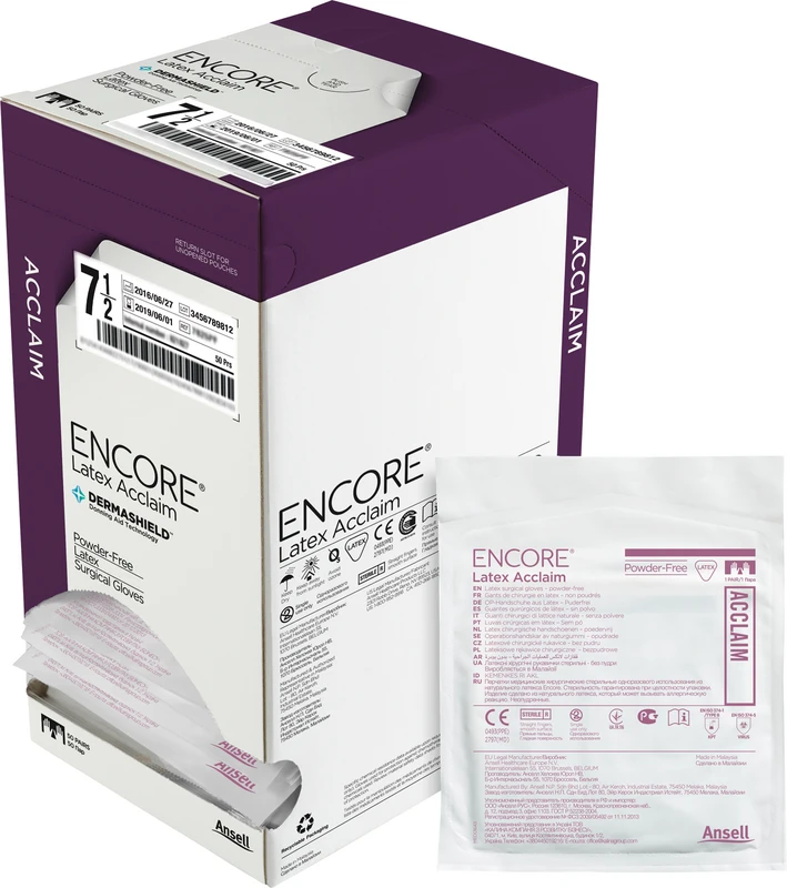 ENCORE® Latex Acclaim Packung 50 Paar puderfrei, natur, Größe 6,5