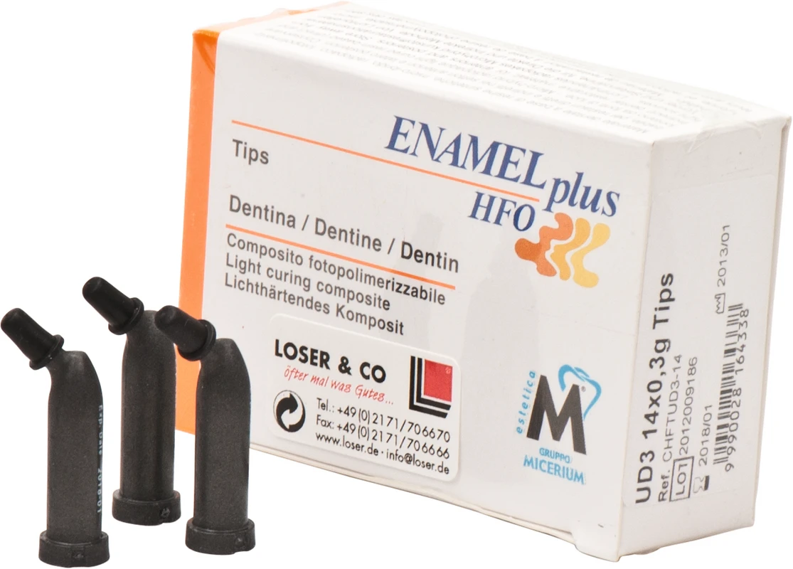 ENAMEL plus HFO Packung 14 x 0,3 g Minifill dentin UD3-A3