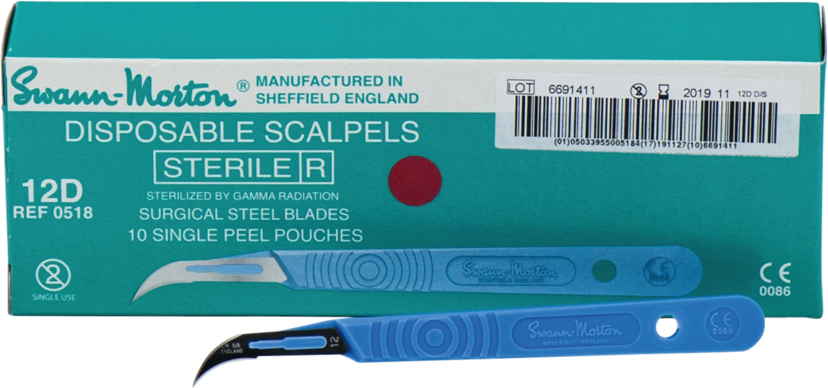 Swann-Morton® Skalpellklingen Packung 10 Stück Nr. 12D