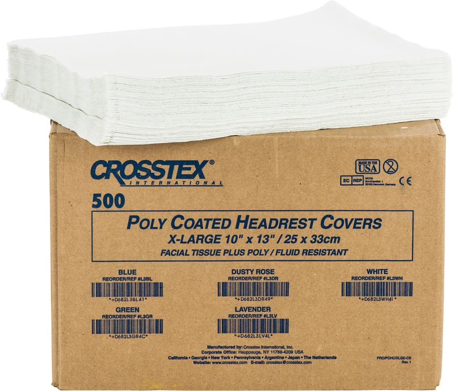 Crosstex Tücher Karton 500 Stück weiß, 25 x 33 cm