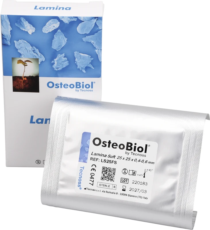 OsteoBiol® Lamina Stück weiß, 25 x 25 x 0,5 mm